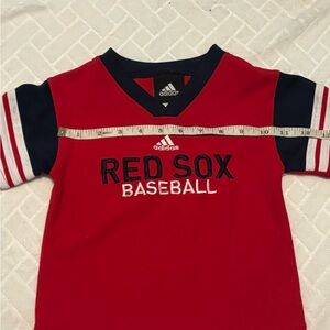 Adidas Red and Black Jersey Top